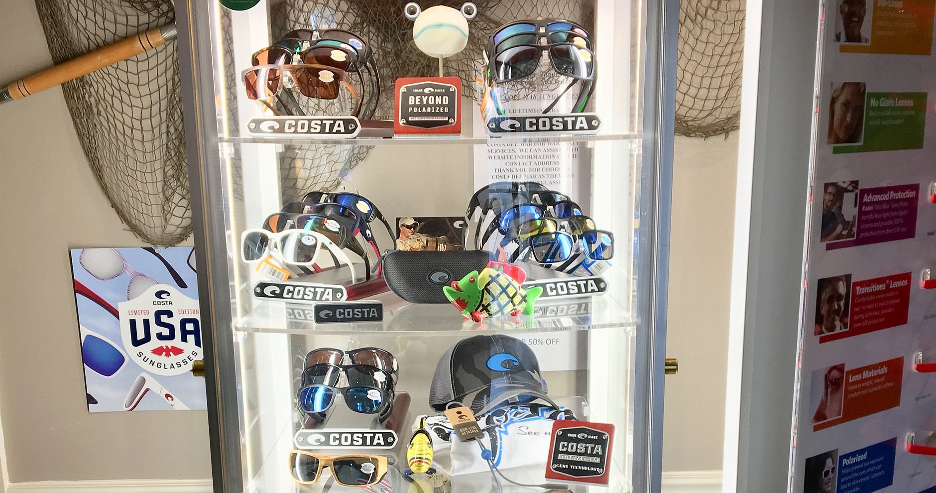 Costa prescription sunglasses display