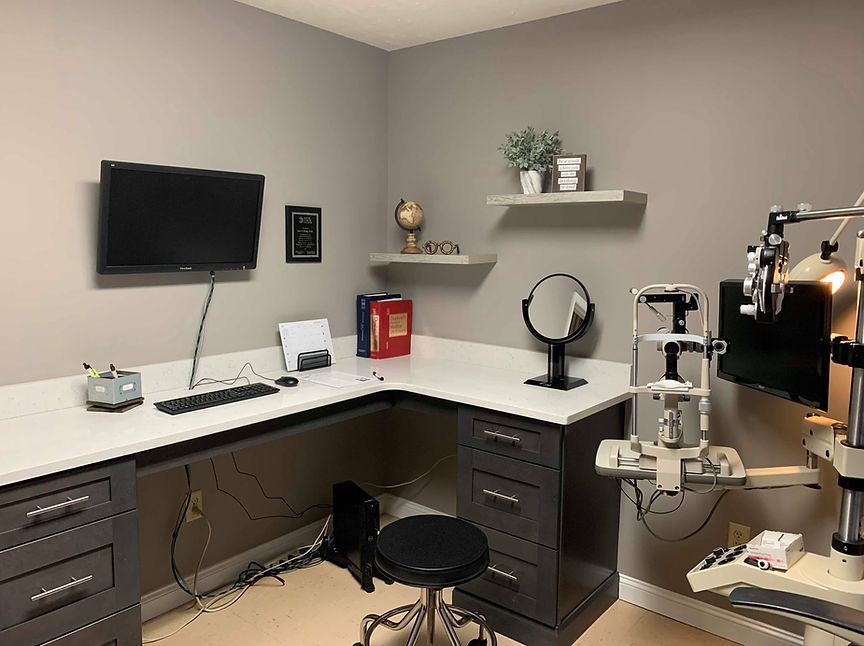 Exam room with diagnostic equipment